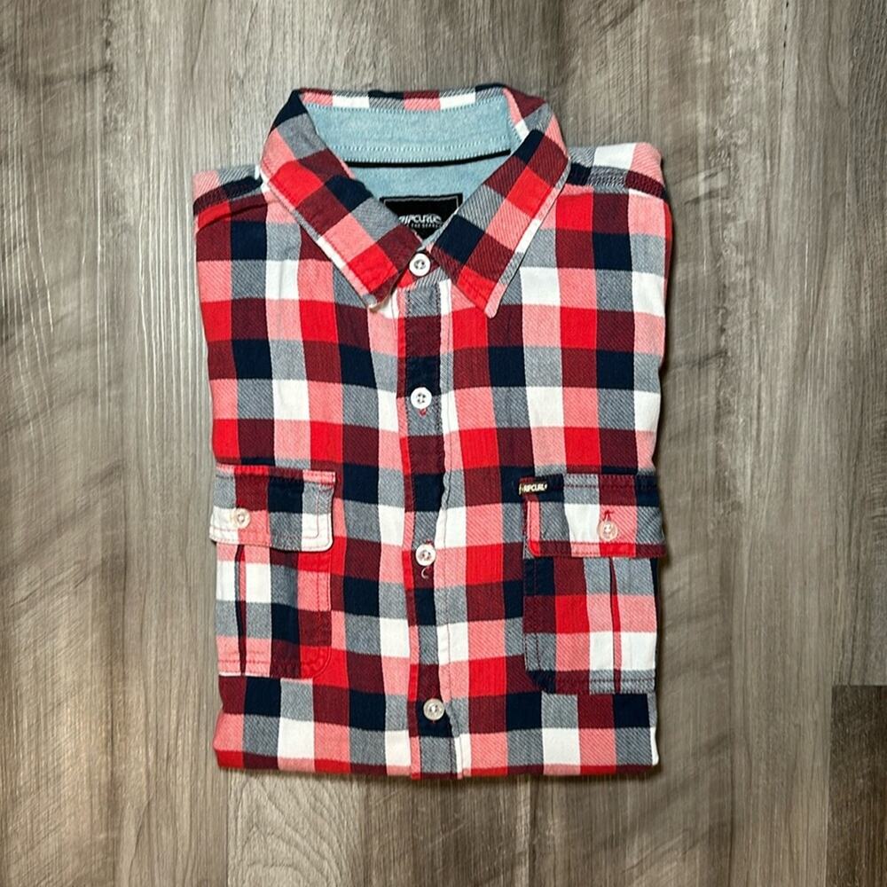 Rip Curl Freshen Up Slim Fit Long Sleeve Button Down - Large